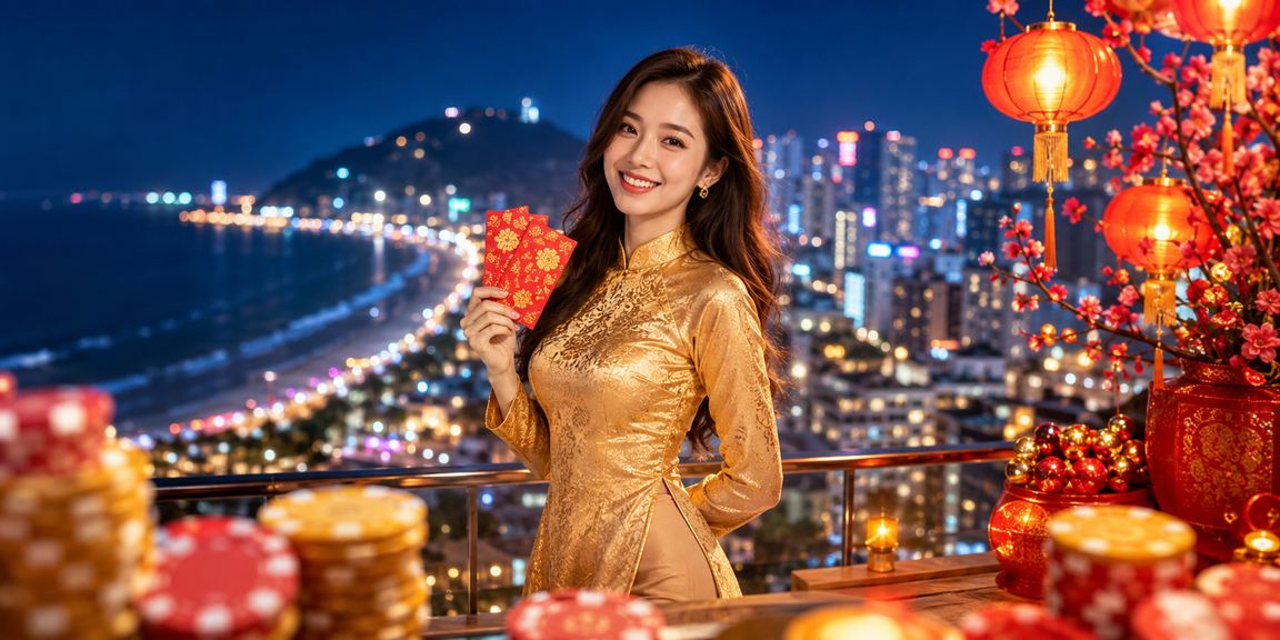 Người dùng nữ mặc áo dài theo dõi kèo esports tại Vũng Tàu trên điện thoại
